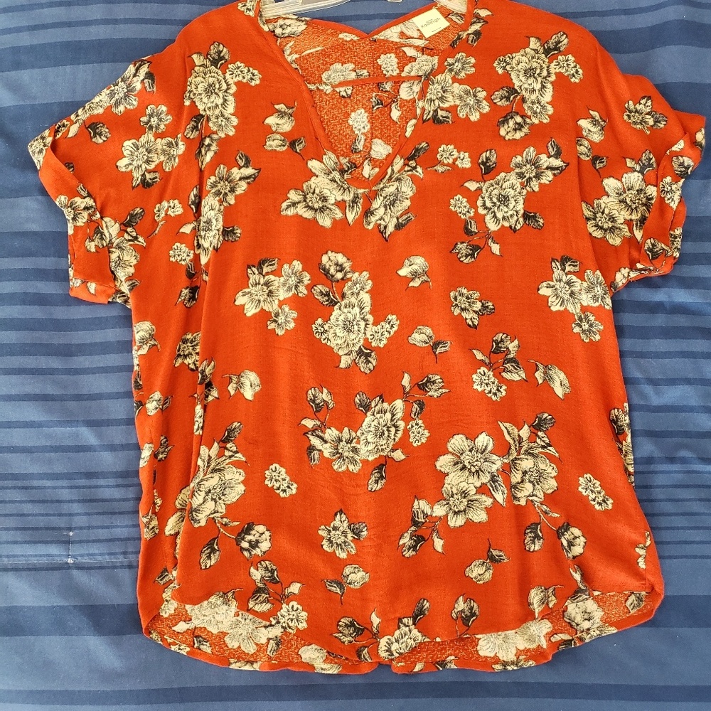 Kaileigh cute floral print dressy blouse